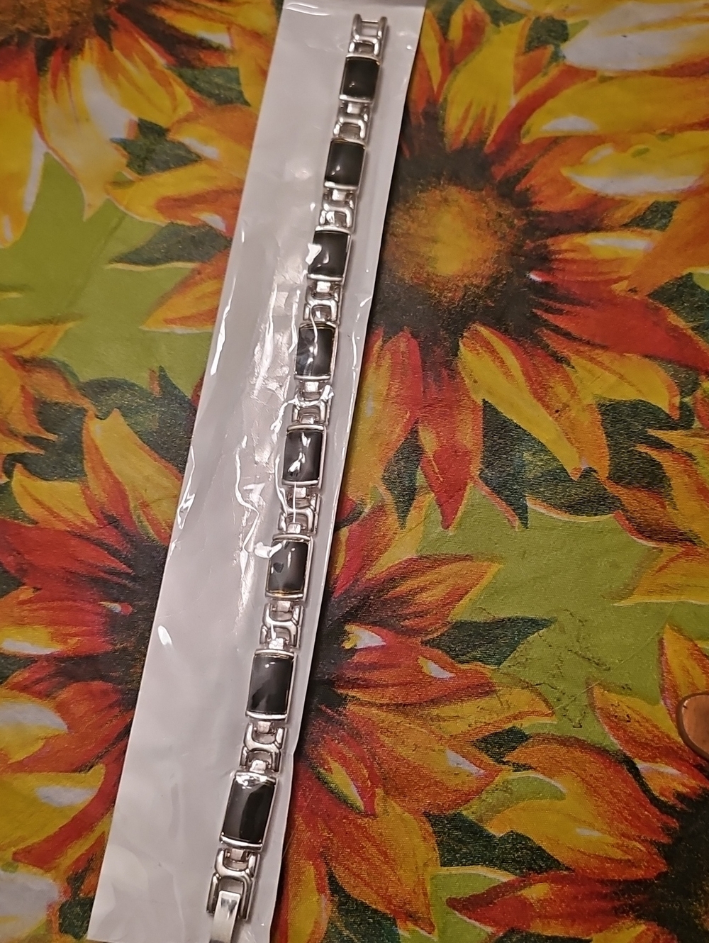 Sterling-Style Black Link Bracelet - Women's Fashion Bracelet